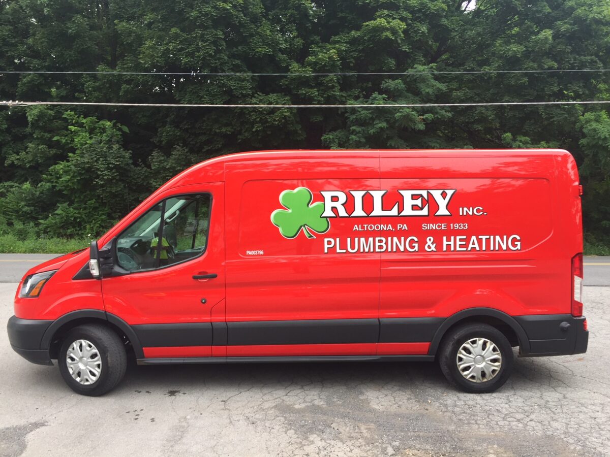 Riley, Inc. plumbing and heating service van in Altoona, PA